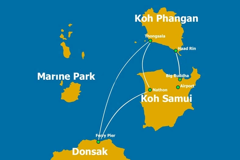 остров панган таиланд на карте