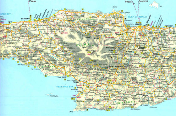 Large map of Crete 3