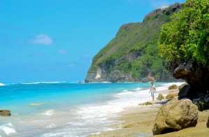 Пляж Карма Кандара в сухой сезон. Бали