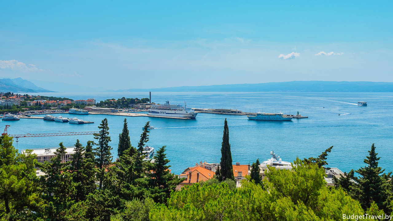Вид на порт Сплита с обзорной пощадки