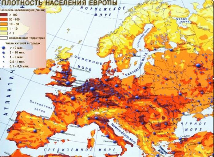 5. Карта плотности населения