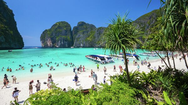 Пляж Майя Бэй в Таиланде. 2017 год