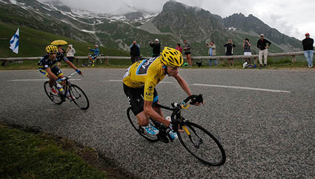 Chris Froome and his bike