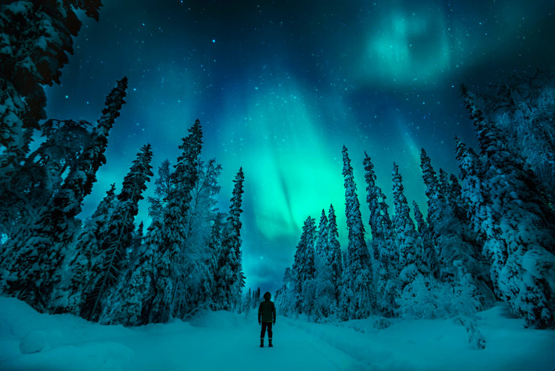 Northern lights Finland Lapland