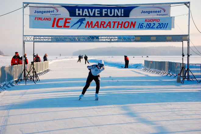 Финский Ледовый марафон в Куопио
