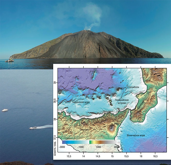 Остров Стромболи расположен в Тирренском море («Наука из первых рук» №3(83), 2019)