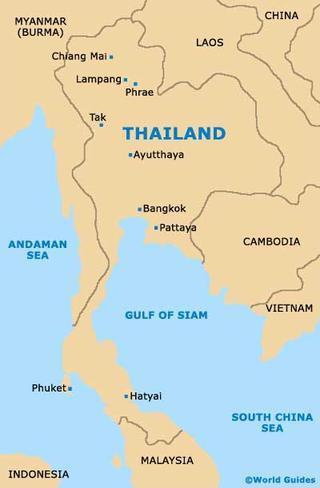  карта тайланда с городами