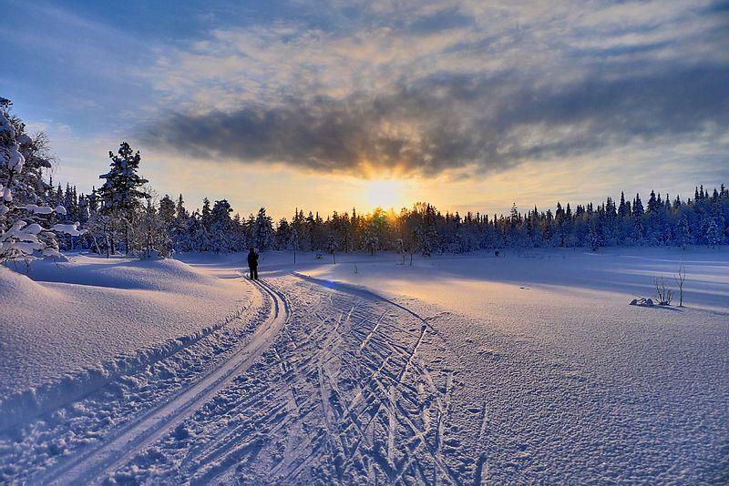 Катание на лыжах в Финляндии