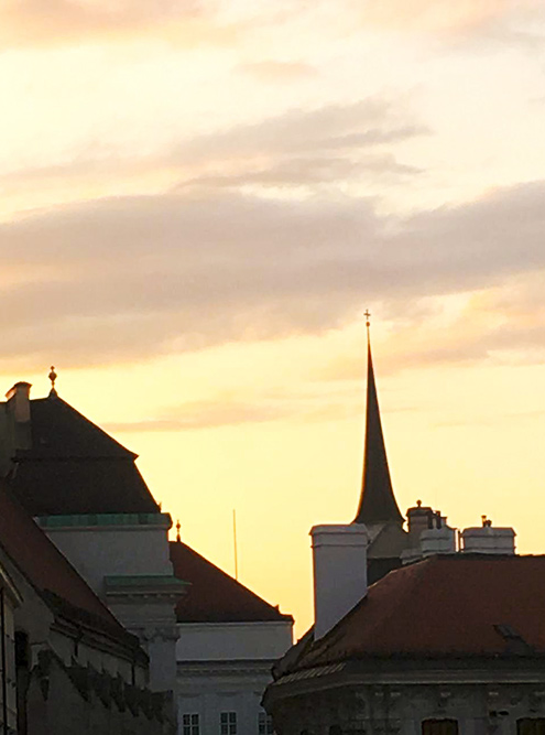 Вид с обзорной площадки Альбертины. В Вене за каждым поворотом встречает новый дворец, сказочный дом или барочная церковь