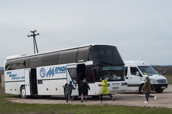 Туристический автобус на котором я ездил в Керчь