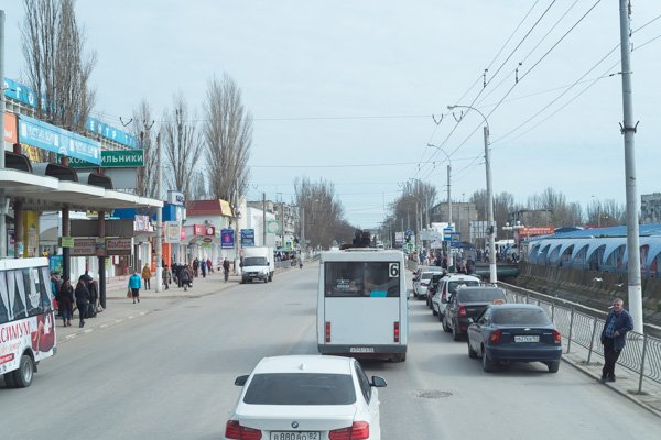 Район Центрального рынка и автовокзала в Керчи