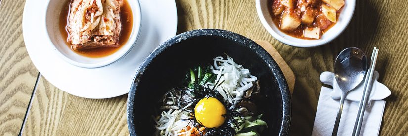 Traditional Korean cuisine on a table
