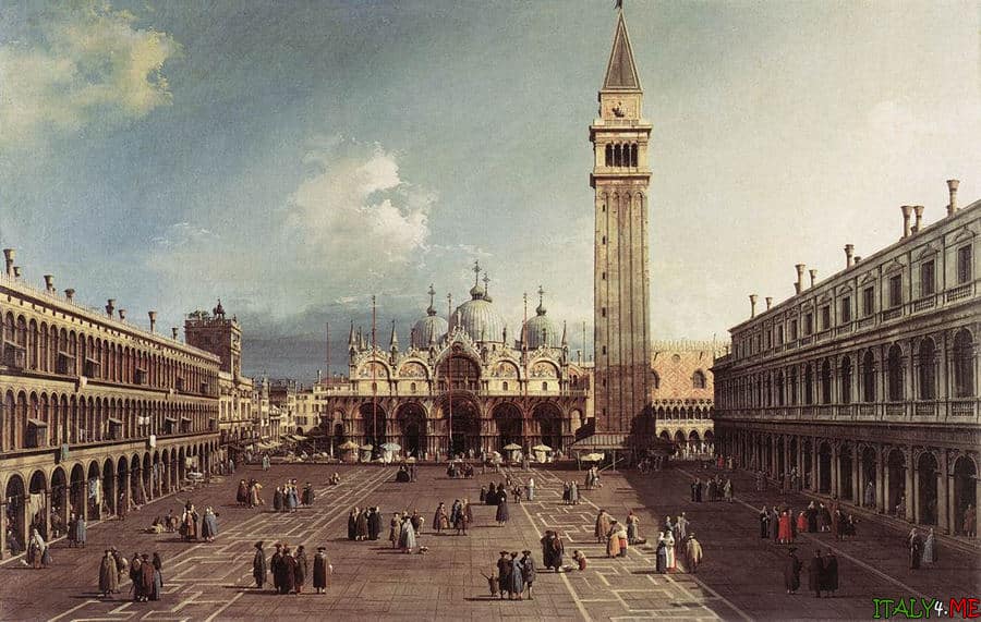 Площадь и собор Сан Марко в Венеции в 18 веке