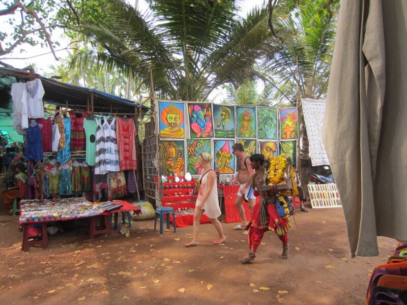 Рынок в Анджуне в Северном Гоа
