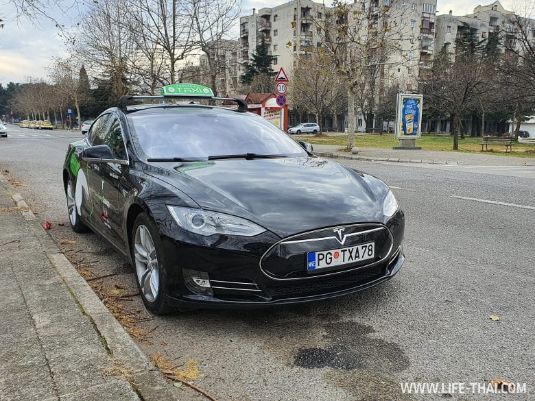 Тесла-такси в Подгорице, Черногория