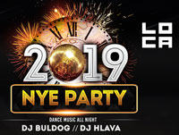 prague loca bar new years eve 2019 party poster