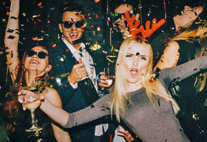 people celebrating at a new year party