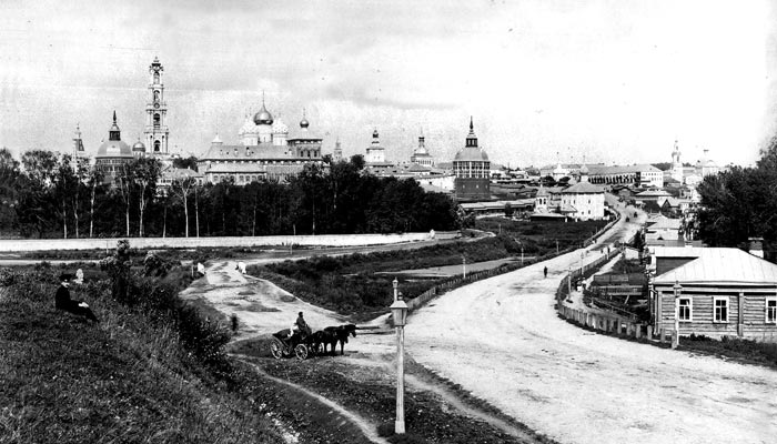 Дорога на Москву из Сергиева посада - 19 век