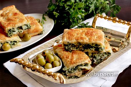 Фото рецепта Спанокопита — греческий пирог со шпинатом
