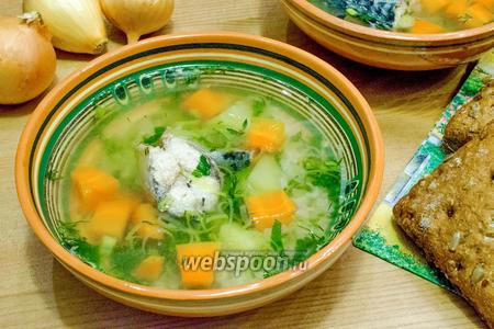 Фото рецепта Рисовый суп из скумбрии с морковью