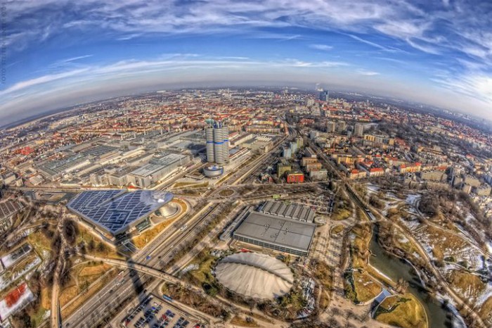 Вид на Мюнхен с высоты, фото Steffen Benter 