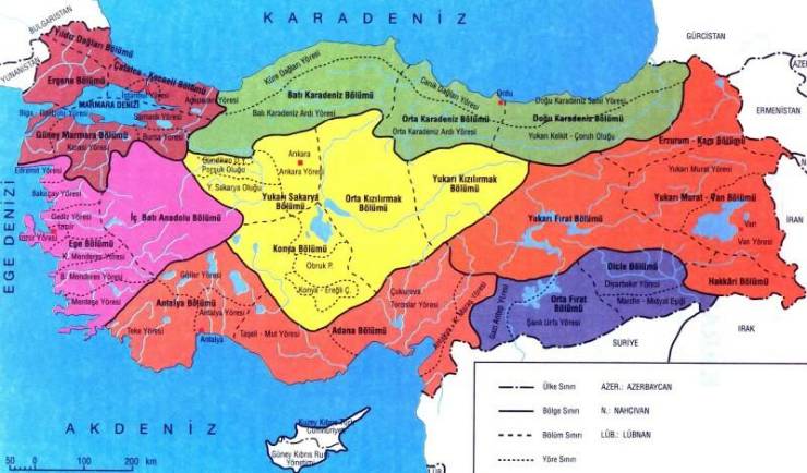 Региональное деление Турции 