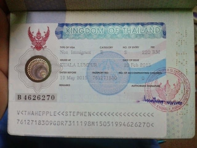 Однократная виза в Тайланд