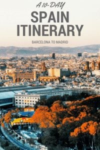 Spain itinerary Barcelona view