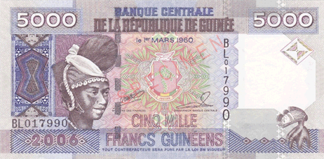 Franc of the Republic of Guinea.