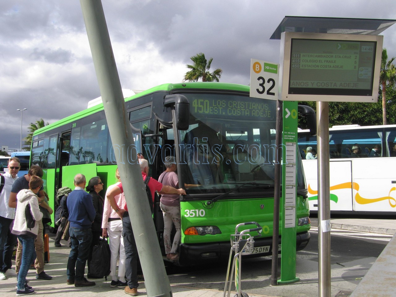 Tenerife bus in Tenerife South airport