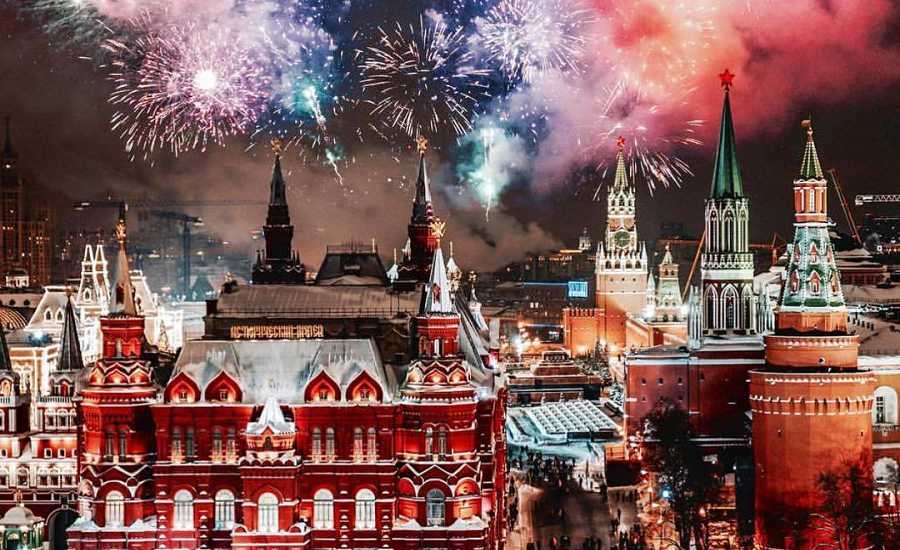 New Year Fireworks in Moscow
