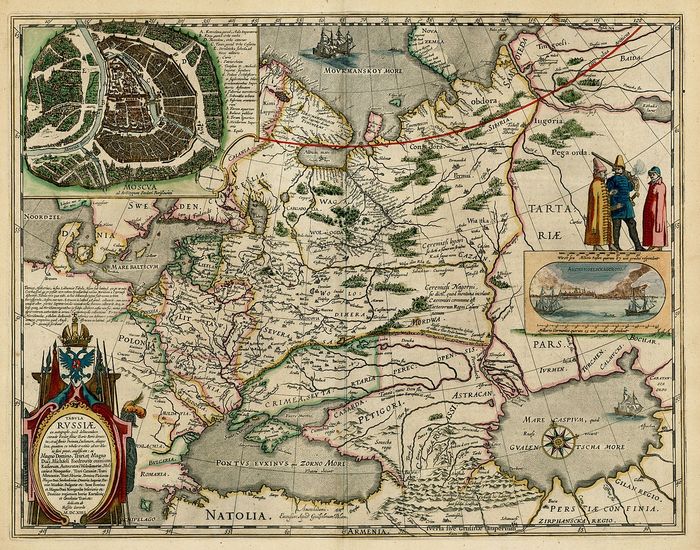 Карта России XVII века Фёдора Годунова