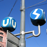 Subway and city train signs