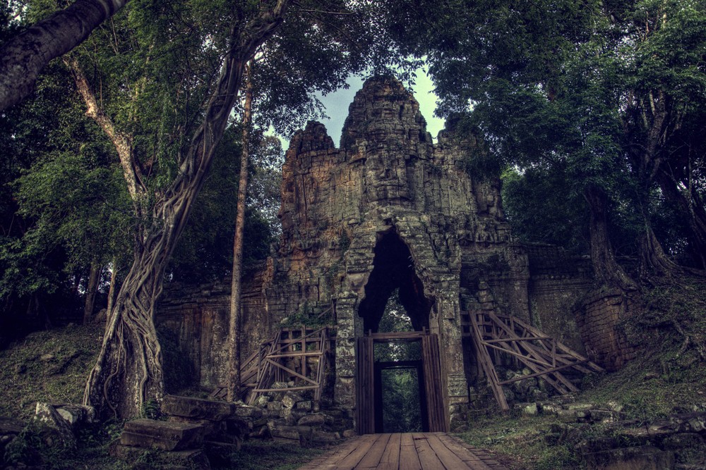 West gate of Angkor Thom, Siem Reap, Cambodia