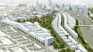 Visualisation of the new Sonnwendviertel